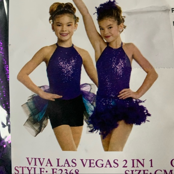 Viva Las Vegas 2 in 1 dance costume - Picture 1 of 4
